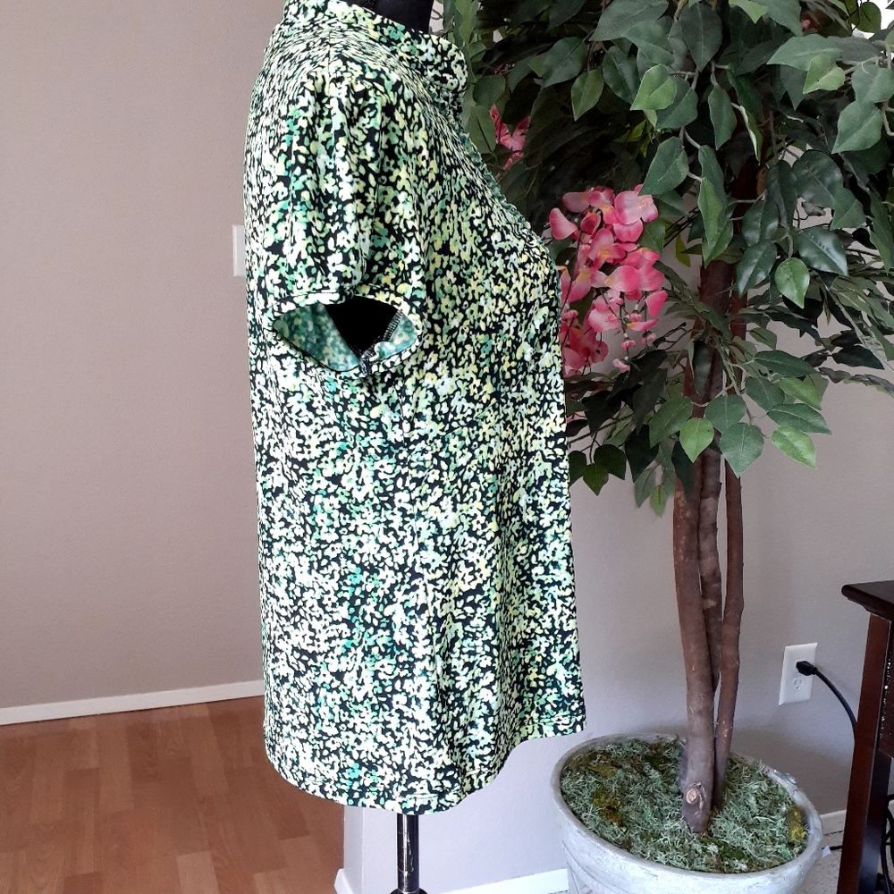 STYLE & COMPANY Green Ruffled V-Neck Top - Picture 2 of 7